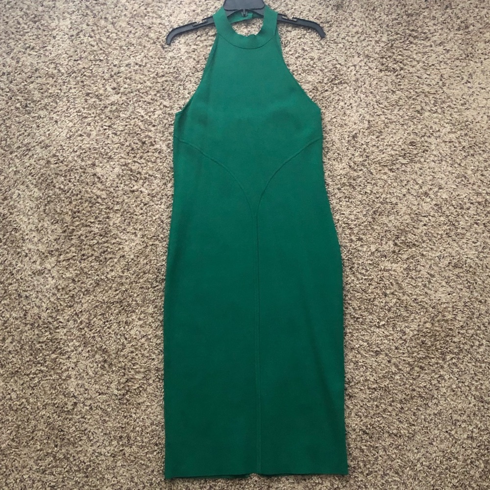 EVA MENDES Green Knit Dress